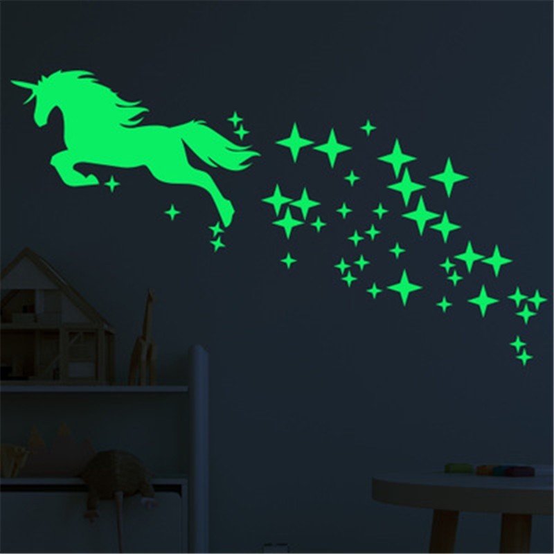 Luminous Unicorn Wall Stickers for Kids Room