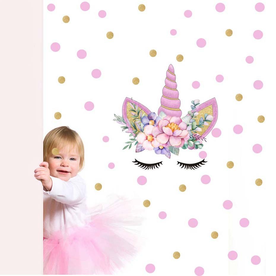 Cute Cartoon Unicorn Wall Stickers